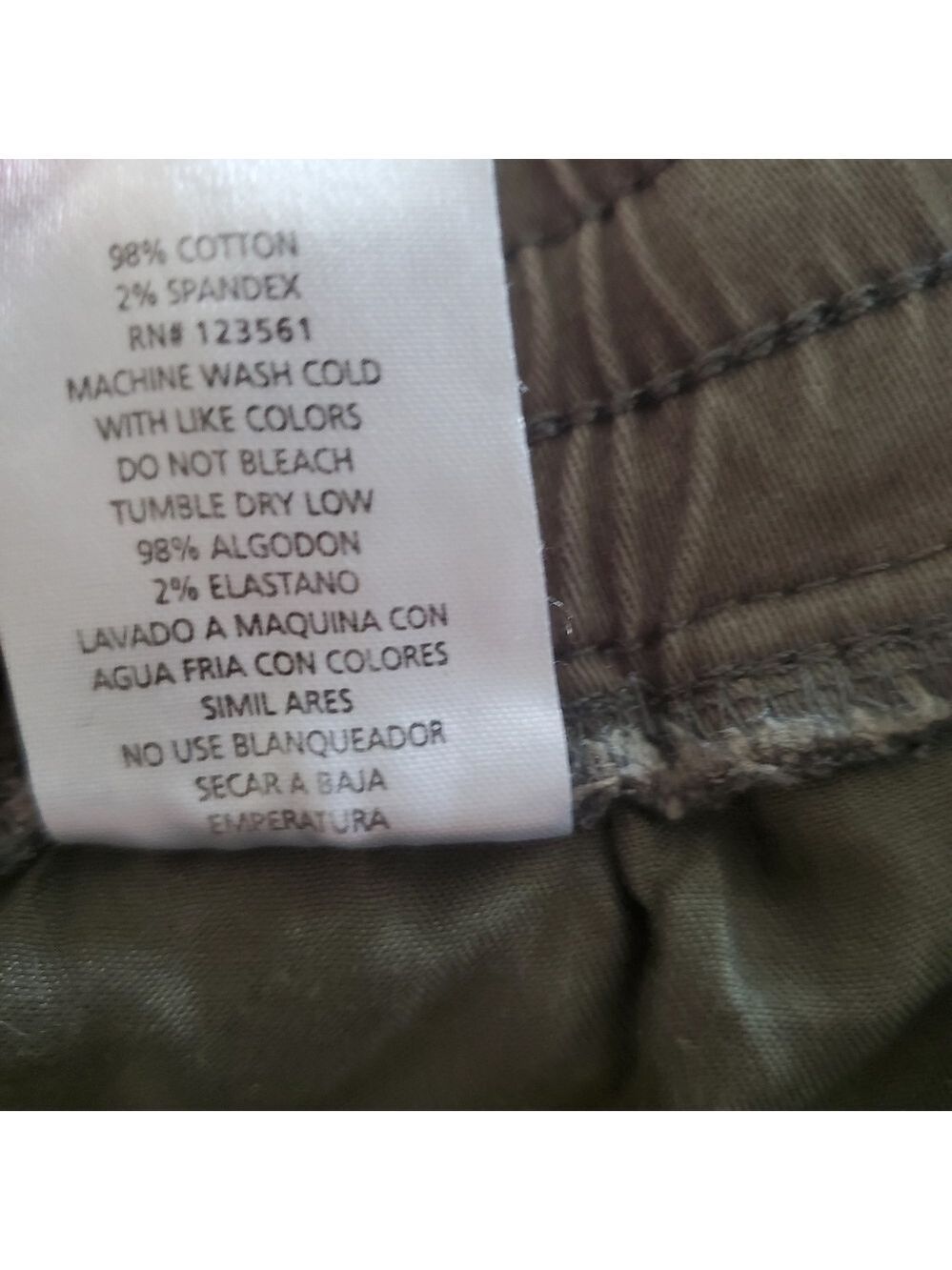 Monkey Ride Olive Green Cargo Pants Women's Size 29 Distressed - Picture 11 of 12